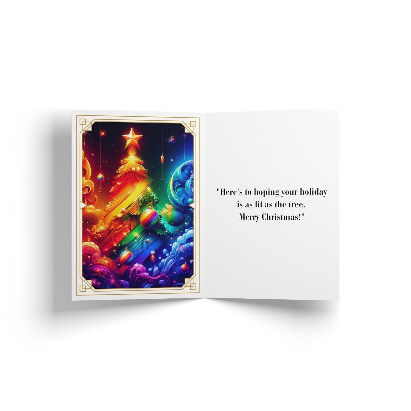 Greeting Card - LGBTQIA+ Queer Lit Tree Christmas Greeting Card