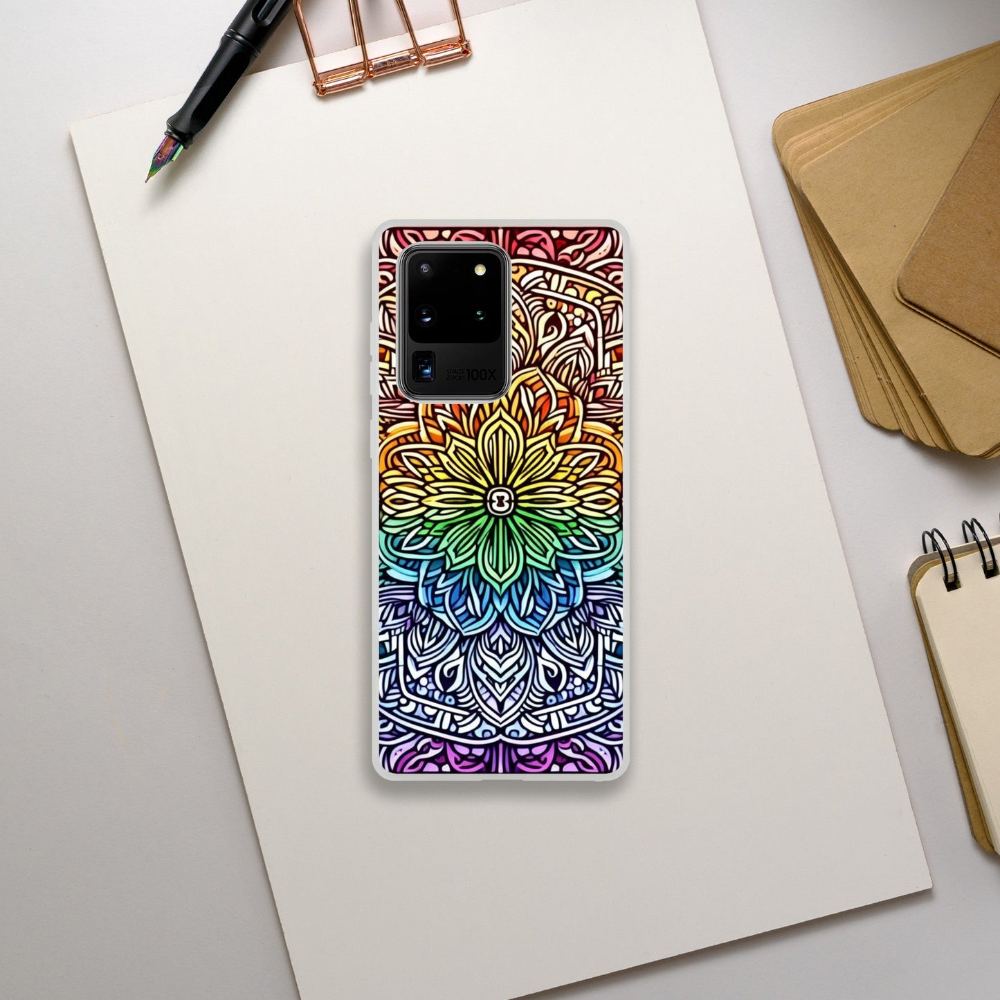 Mobile Phone Case - Stained Glass Pride Shield - IPhone Case - Samsung Case - Clear - Flexi - Bio - Slim - Tough - LGBTQIA+ Mobile Phone Cases