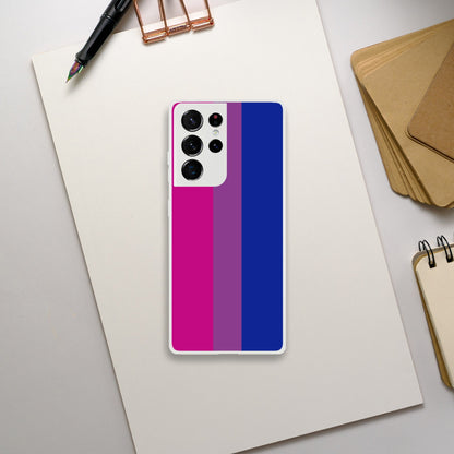 Mobile Phone Case - Bisexual Pride Flag Flexi Phone Case - LGBTQIA+ Queer