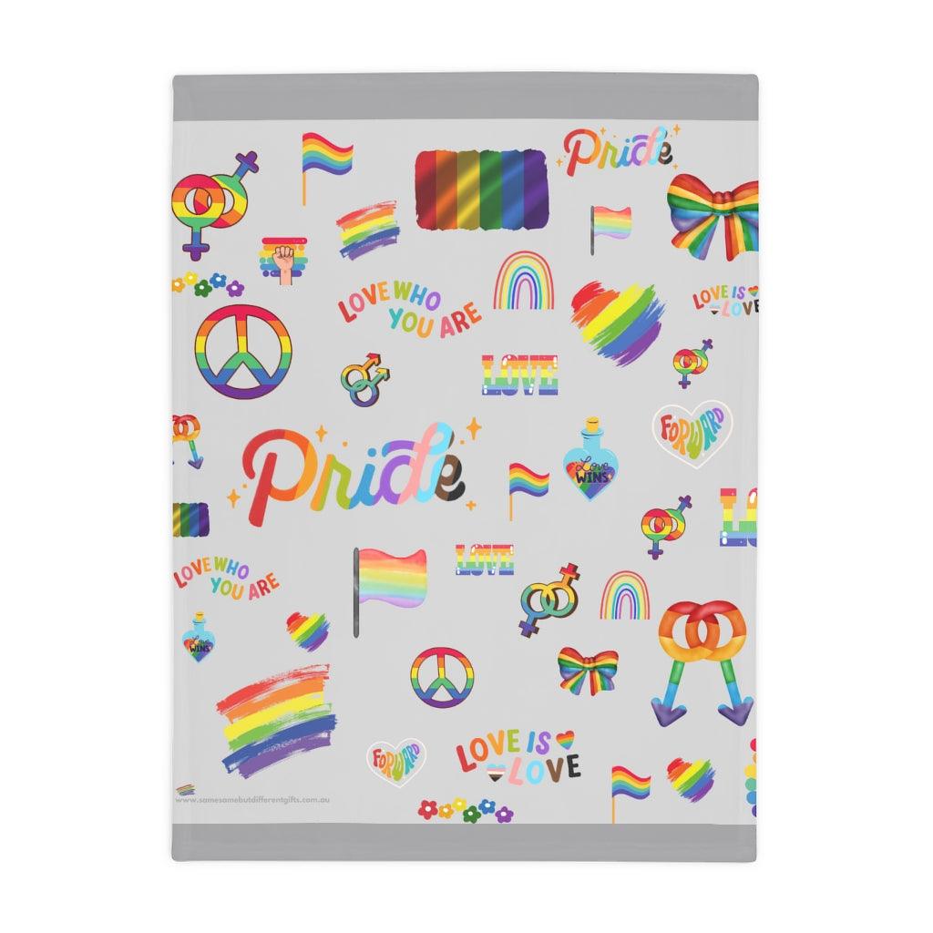 Throw Blanket - Symbols Pride Fleece Throw Blanket