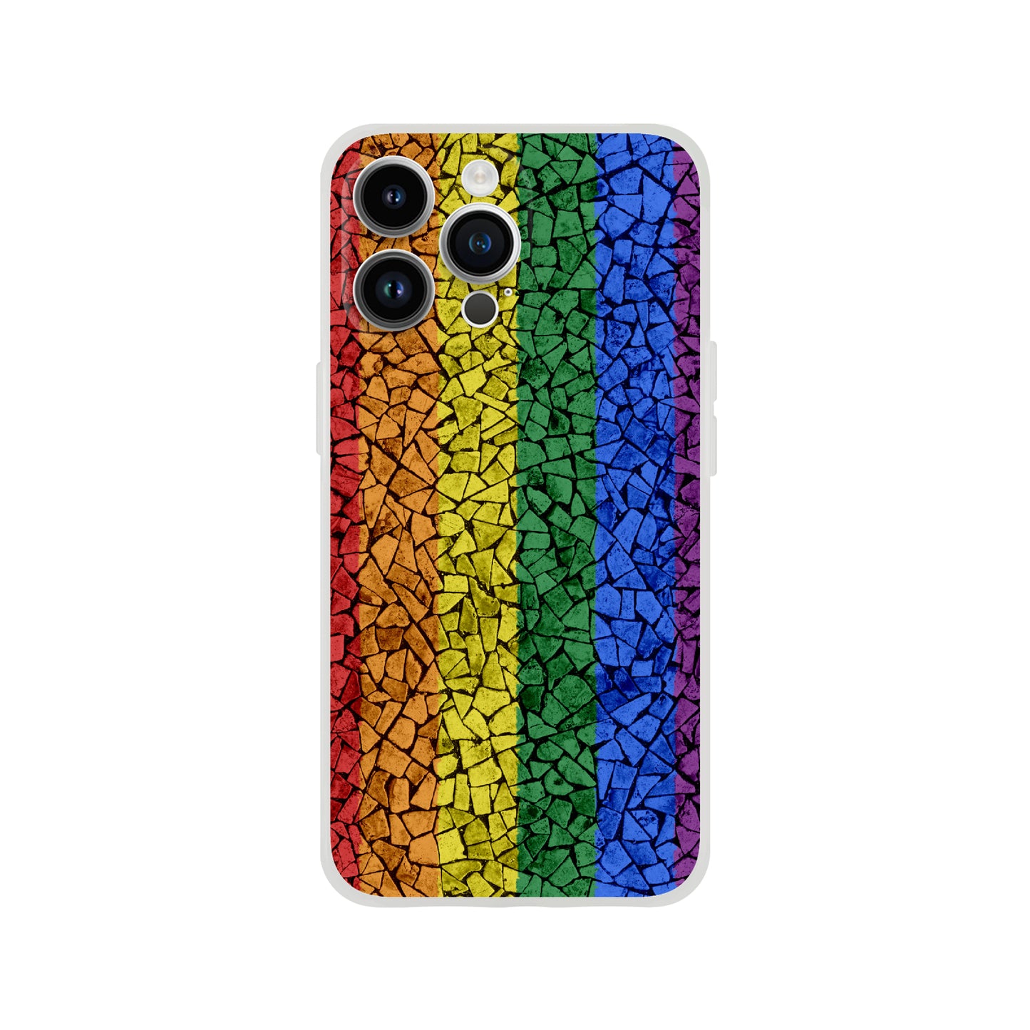 Mobile Phone Case - Pride Crackle Flexi Phone Case