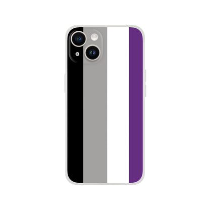 Mobile Phone Case - Asexual Pride Flag Flexi Phone Case - LGBTQIA+ Queer