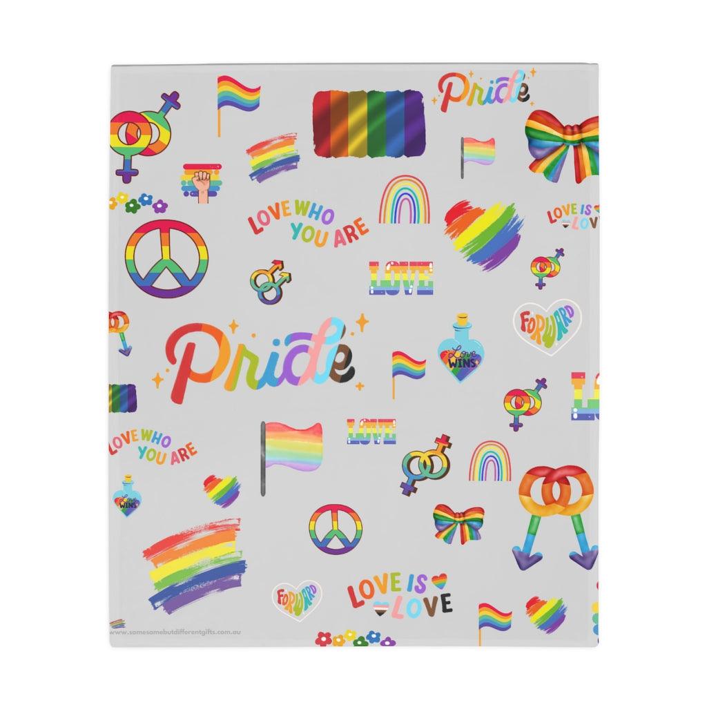 Throw Blanket - Symbols Pride Fleece Throw Blanket