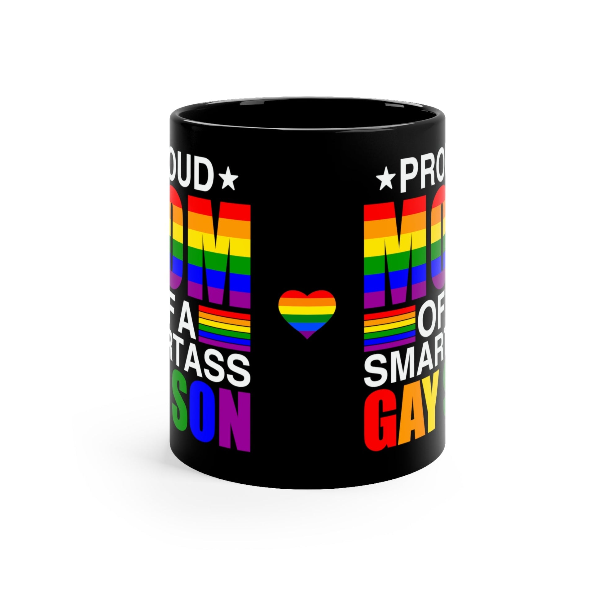 Mug - LGBTQIA+ Queer Proud Mom 11oz Black Mug