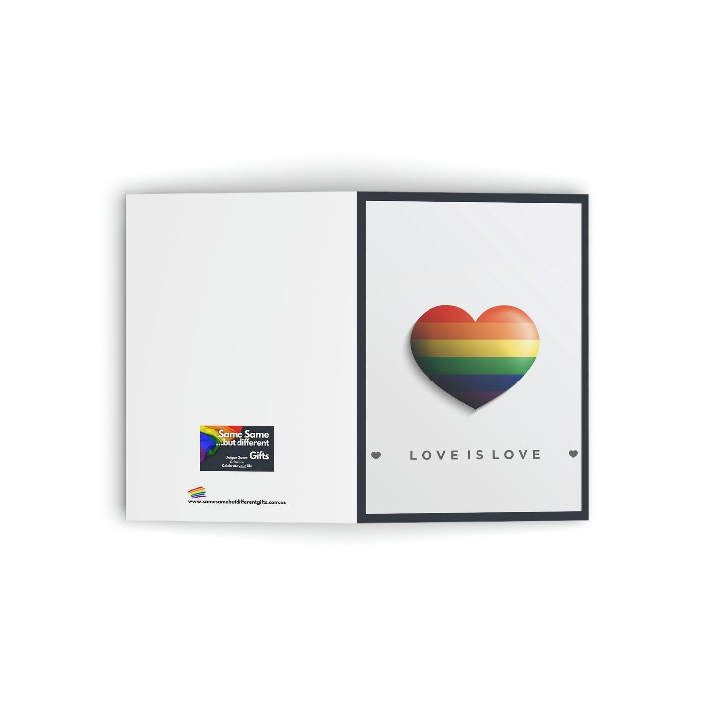 Blank Greeting Card - Love Is Love - LGBTQIA+ Queer Pride Blank Greeting Card