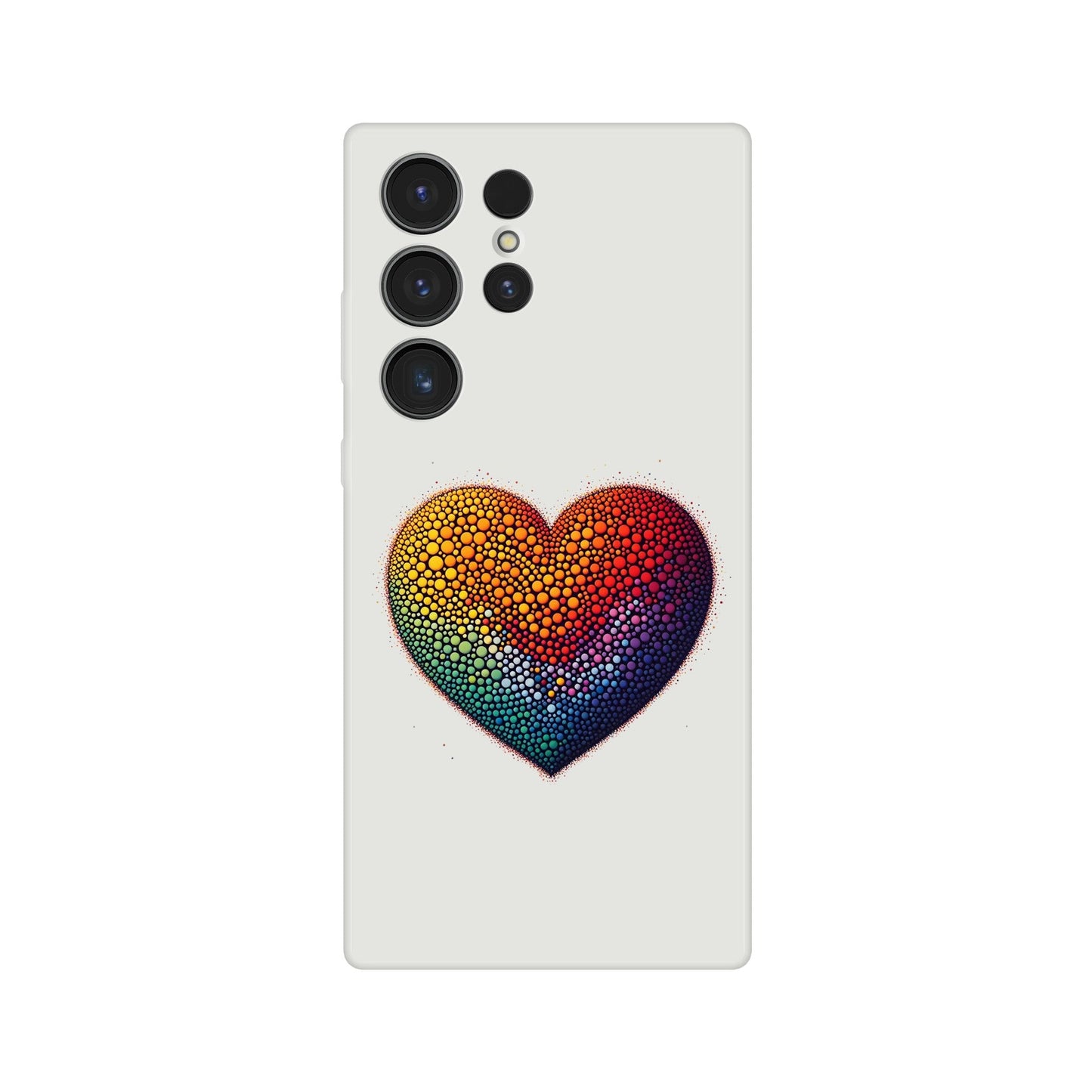 Mobile Phone Case - Heart Drops - IPhone Case - Samsung Case - Clear - Flexi - Bio - LGBTQIA+ Mobile Phone Cases