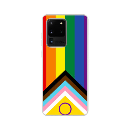 Mobile Phone Case - Progressive Pride Flag Flexi Phone Case - LGBTQIA+ Queer