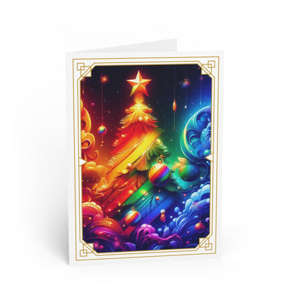 Greeting Card - LGBTQIA+ Queer Lit Tree Christmas Greeting Card