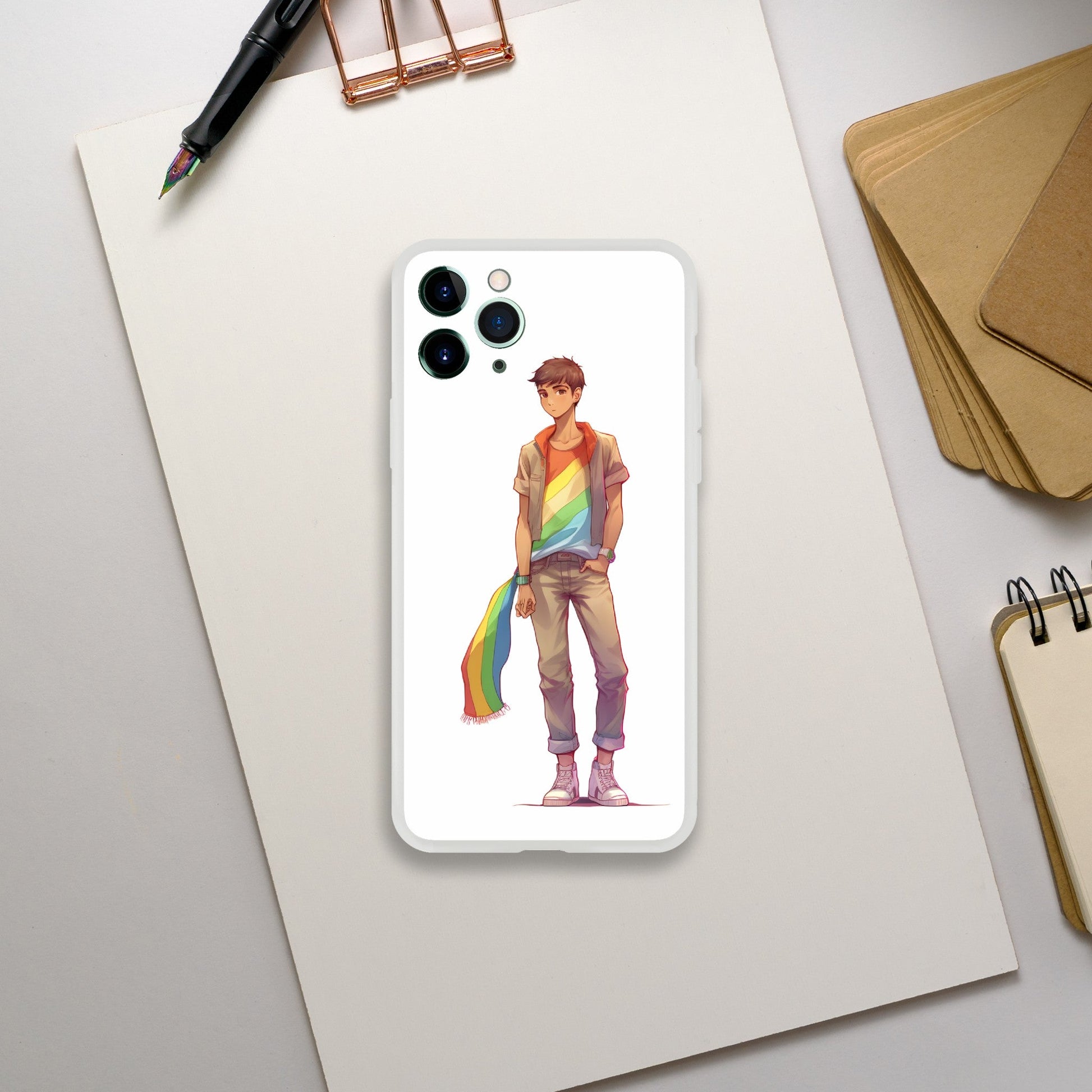 Mobile Phone Case - Heartbreak Boy Pride Flexi Phone Case - LGBTQIA+ Queer