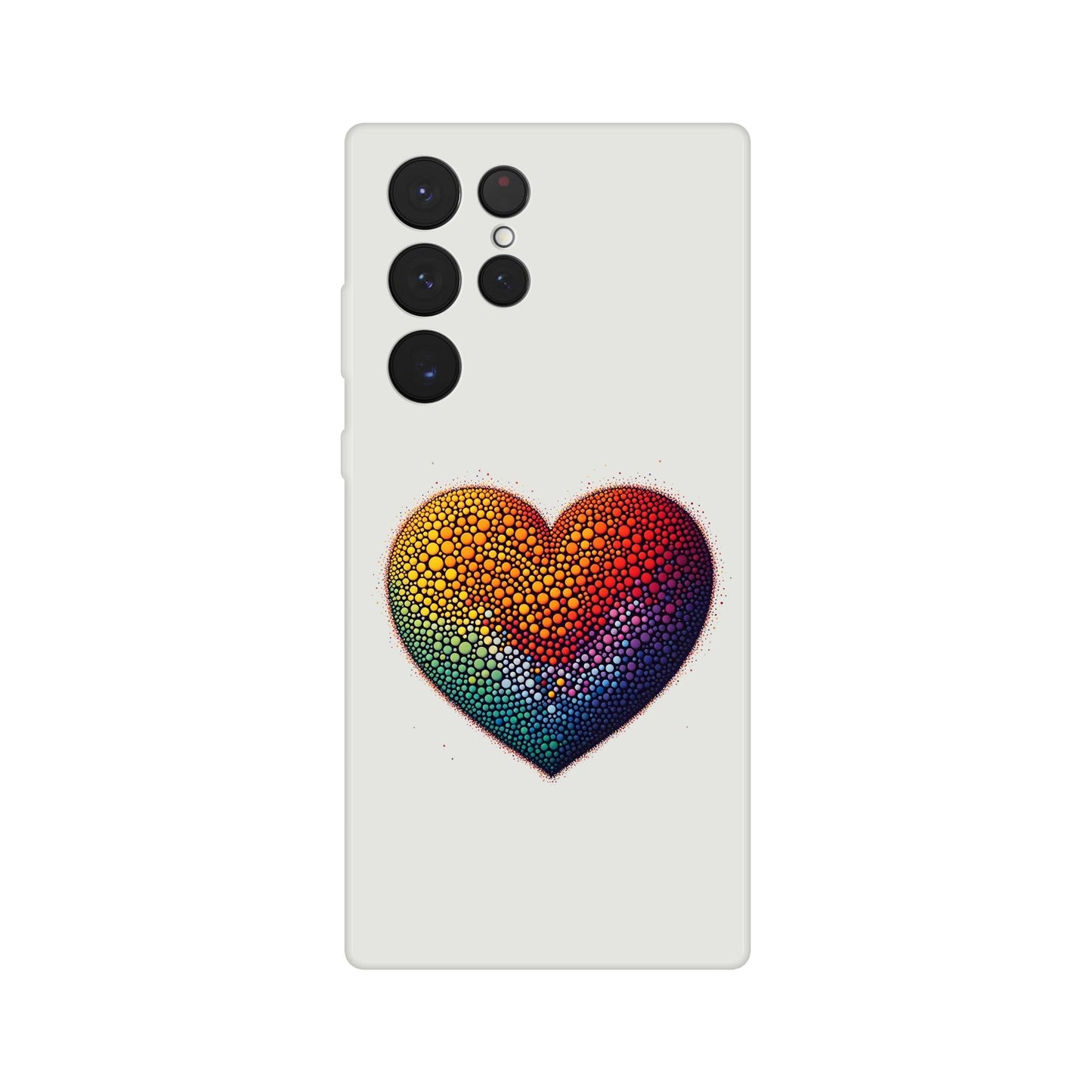 Mobile Phone Case - Heart Drops - IPhone Case - Samsung Case - Clear - Flexi - Bio - LGBTQIA+ Mobile Phone Cases