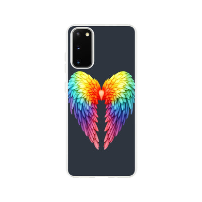 Mobile Phone Case - Get Your Rainbow Pride Wings Flexi Phone Case - LGBTQIA+ Queer