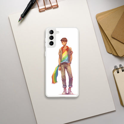 Mobile Phone Case - Heartbreak Boy Pride Flexi Phone Case - LGBTQIA+ Queer