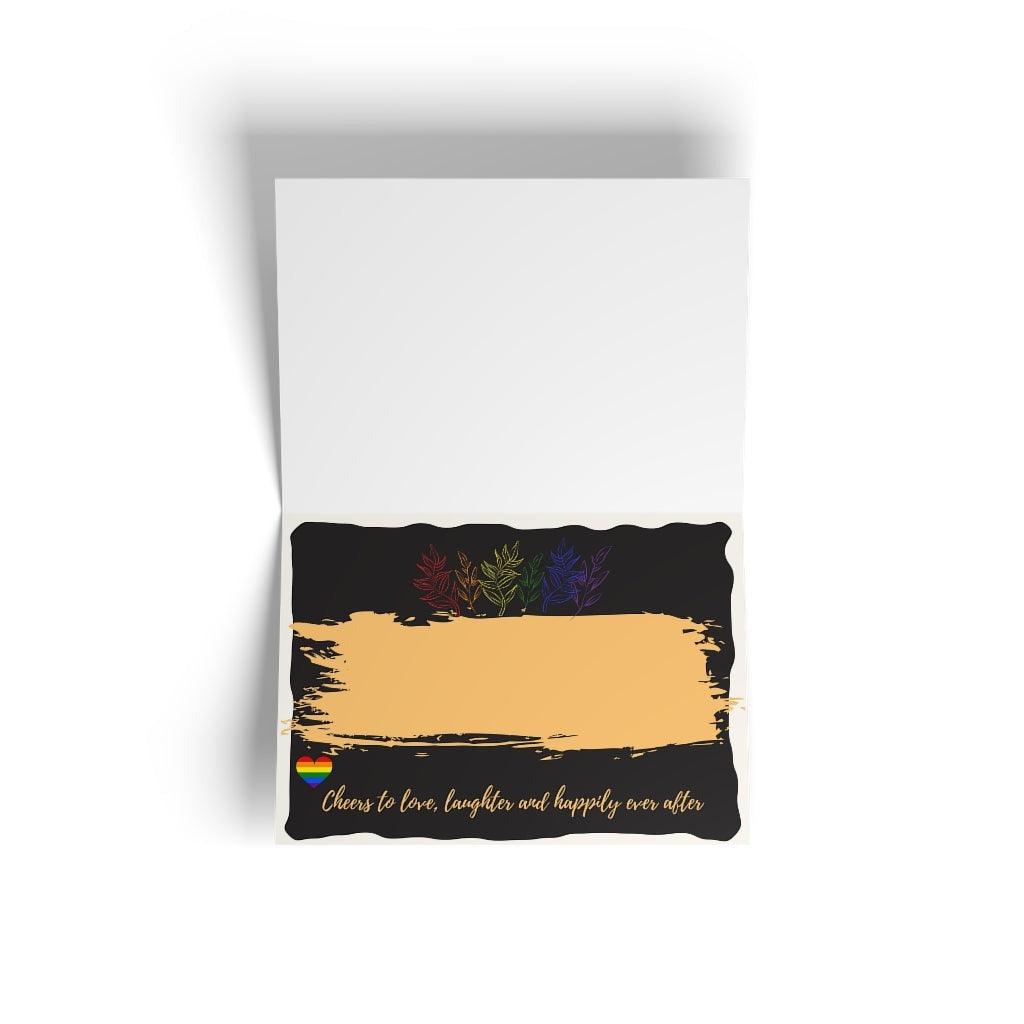 Greeting Card - Black & Gold Congratulations Greeting Card