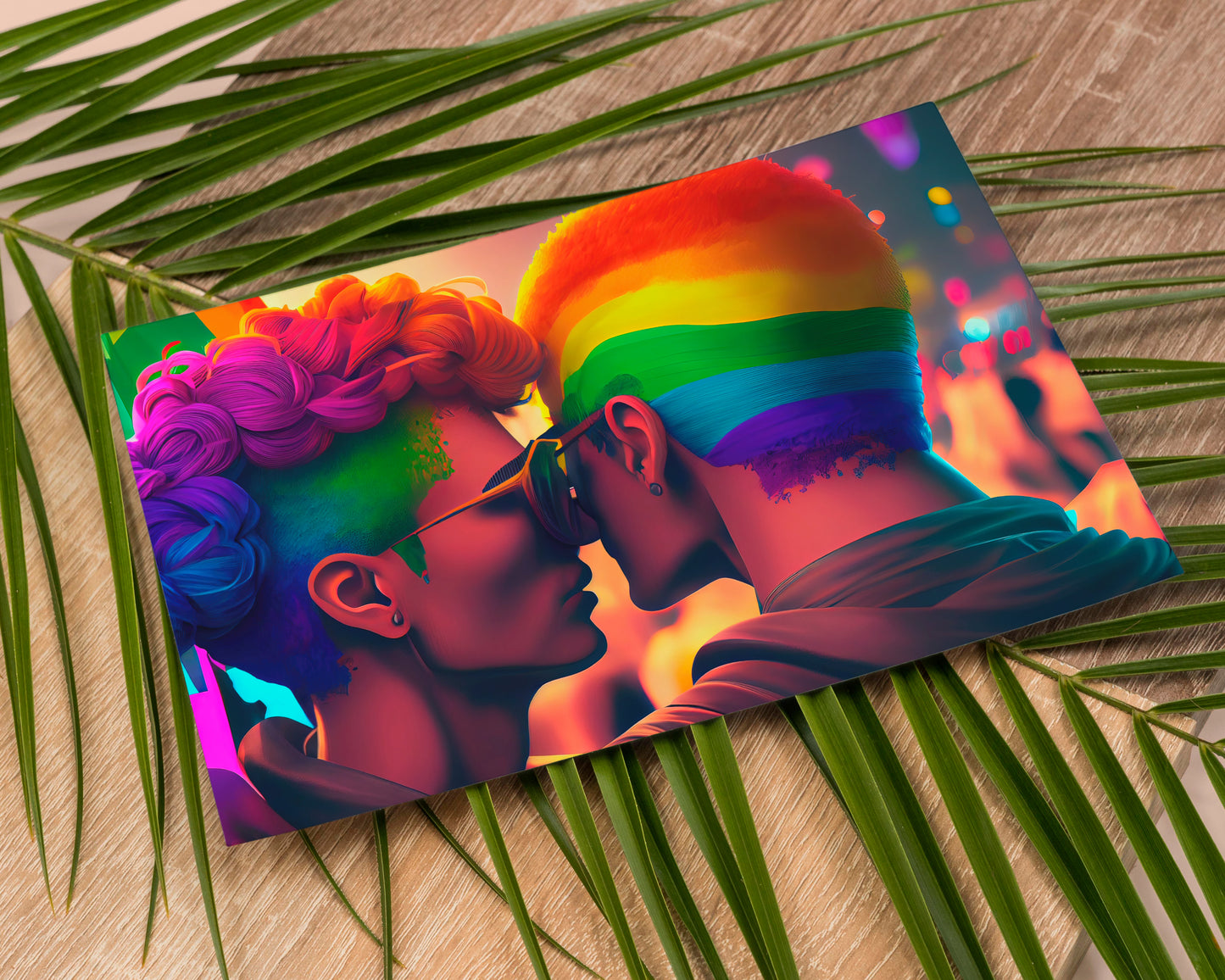 Blank Greeting Card - Pride In Your Hair - LGBTQIA+ Queer Pride Blank Greeting Card