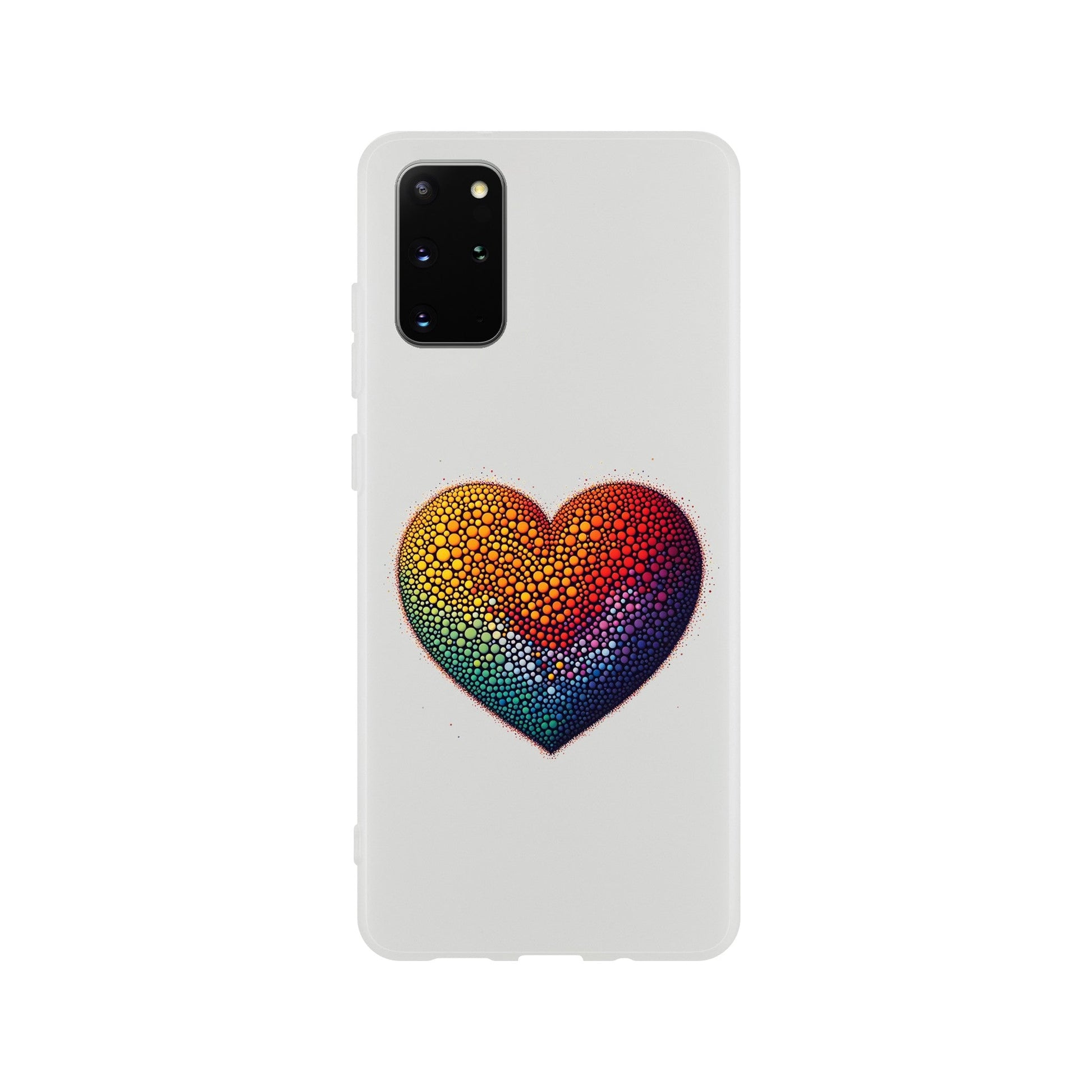 Mobile Phone Case - Heart Drops - IPhone Case - Samsung Case - Clear - Flexi - Bio - LGBTQIA+ Mobile Phone Cases