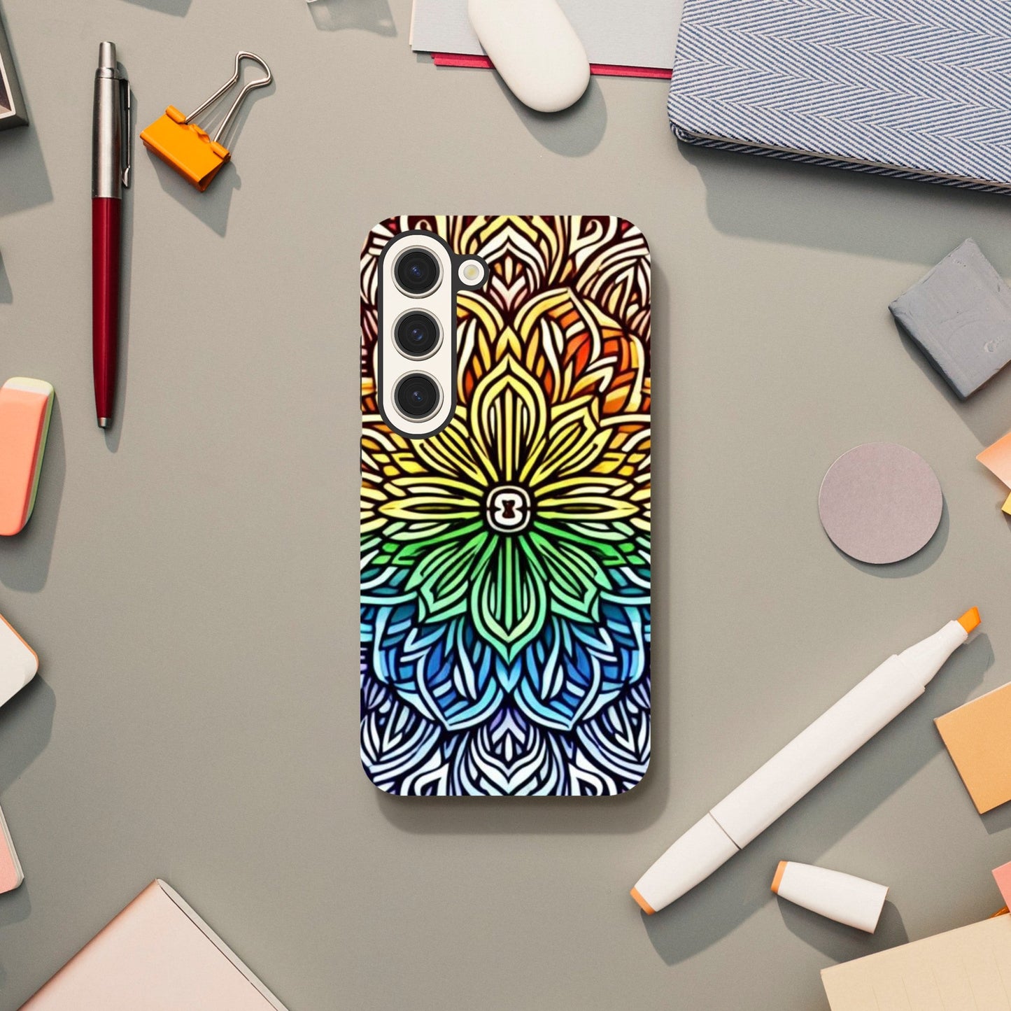 Mobile Phone Case - Stained Glass Pride Shield - IPhone Case - Samsung Case - Clear - Flexi - Bio - Slim - Tough - LGBTQIA+ Mobile Phone Cases