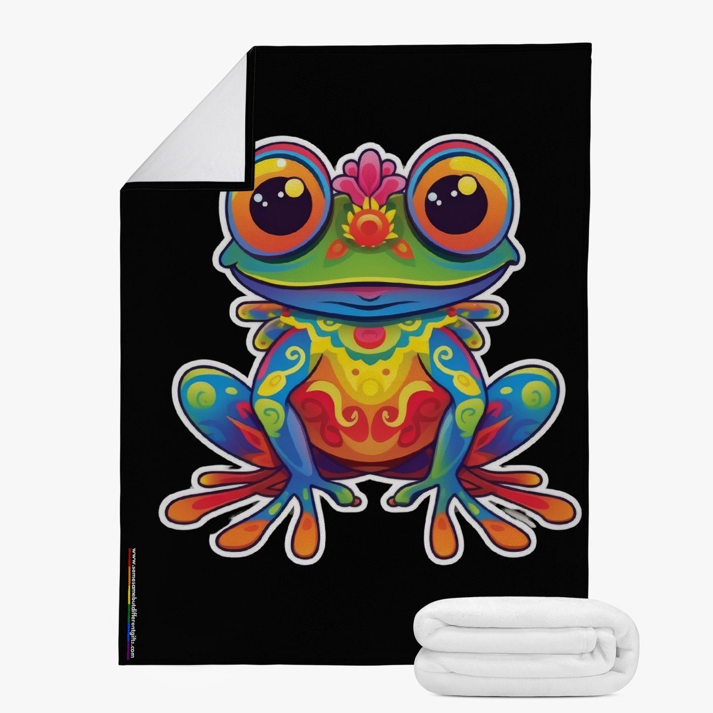 LGBTQIA+ Queer Pride Peace Frog Blanket