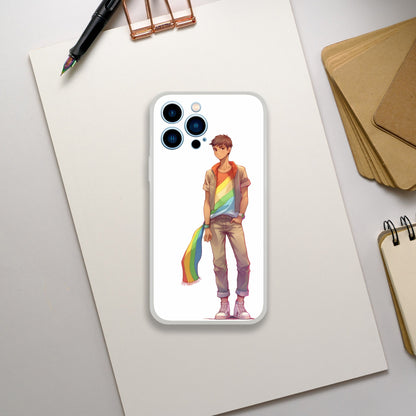 Mobile Phone Case - Heartbreak Boy Pride Flexi Phone Case - LGBTQIA+ Queer