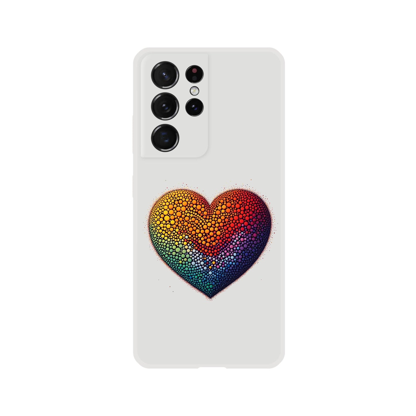 Mobile Phone Case - Heart Drops - IPhone Case - Samsung Case - Clear - Flexi - Bio - LGBTQIA+ Mobile Phone Cases