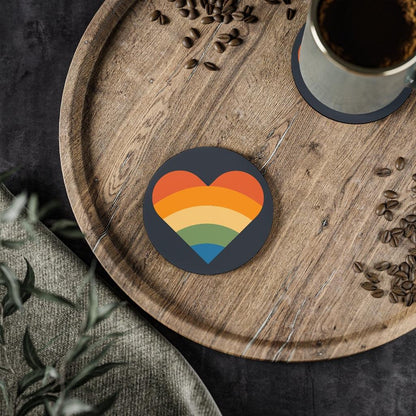 Coasters - Pride Retro Heart Coasters