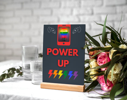 Wedding Posters - Power Up - Foam Charging Station Sign