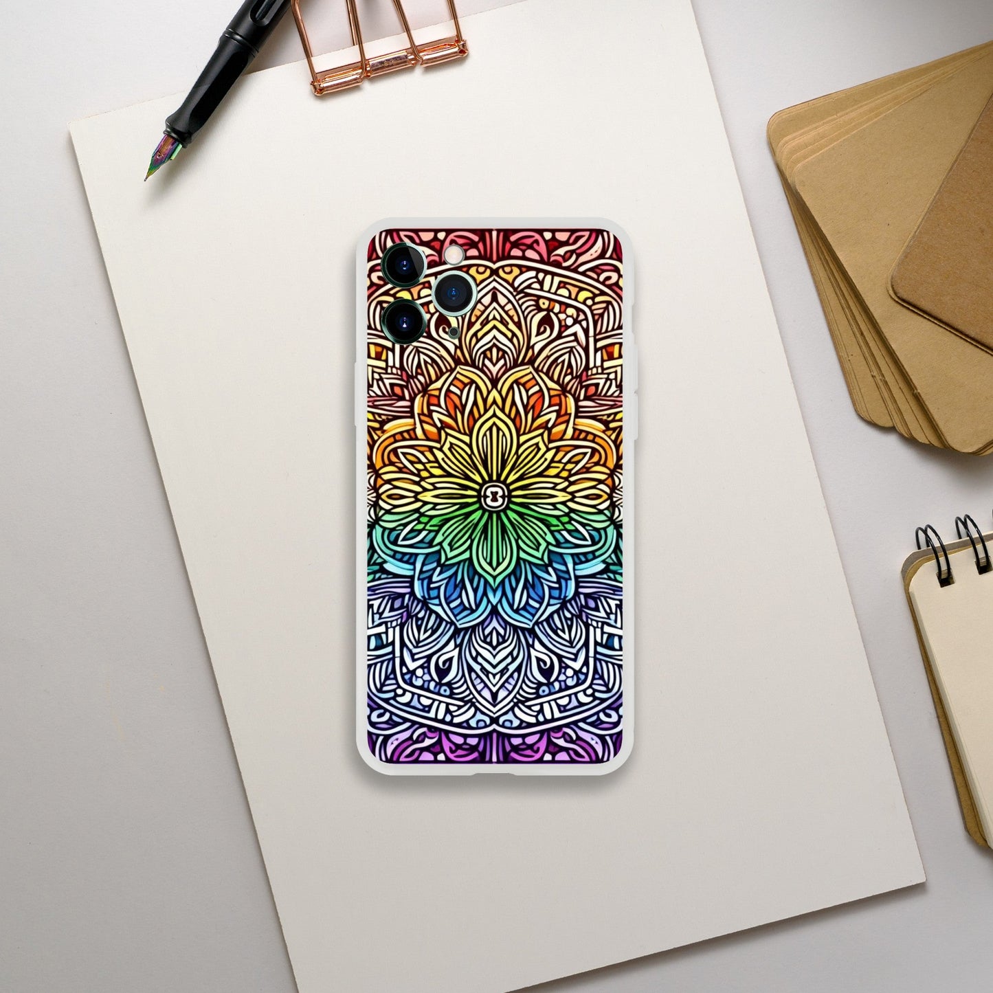 Mobile Phone Case - Stained Glass Pride Shield - IPhone Case - Samsung Case - Clear - Flexi - Bio - Slim - Tough - LGBTQIA+ Mobile Phone Cases