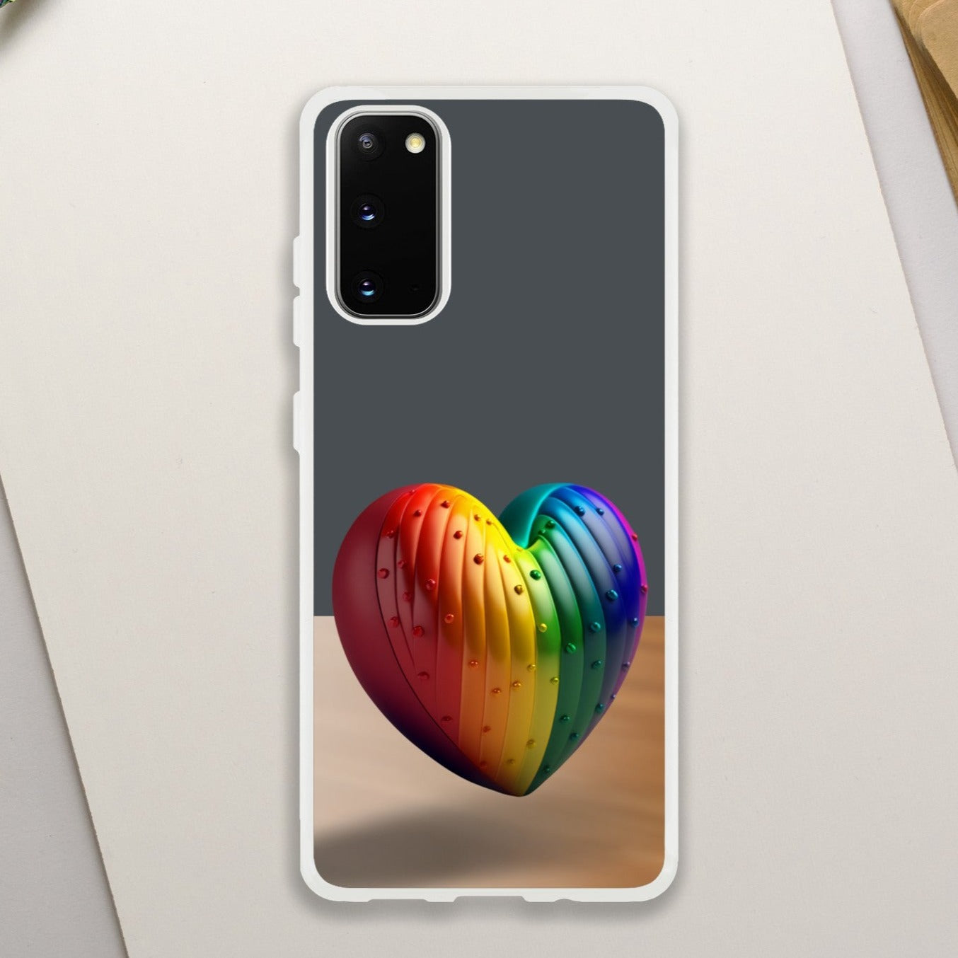 Mobile Phone Case - Hover Heart Pride Flexi Phone Case – LGBTQIA+ Queer