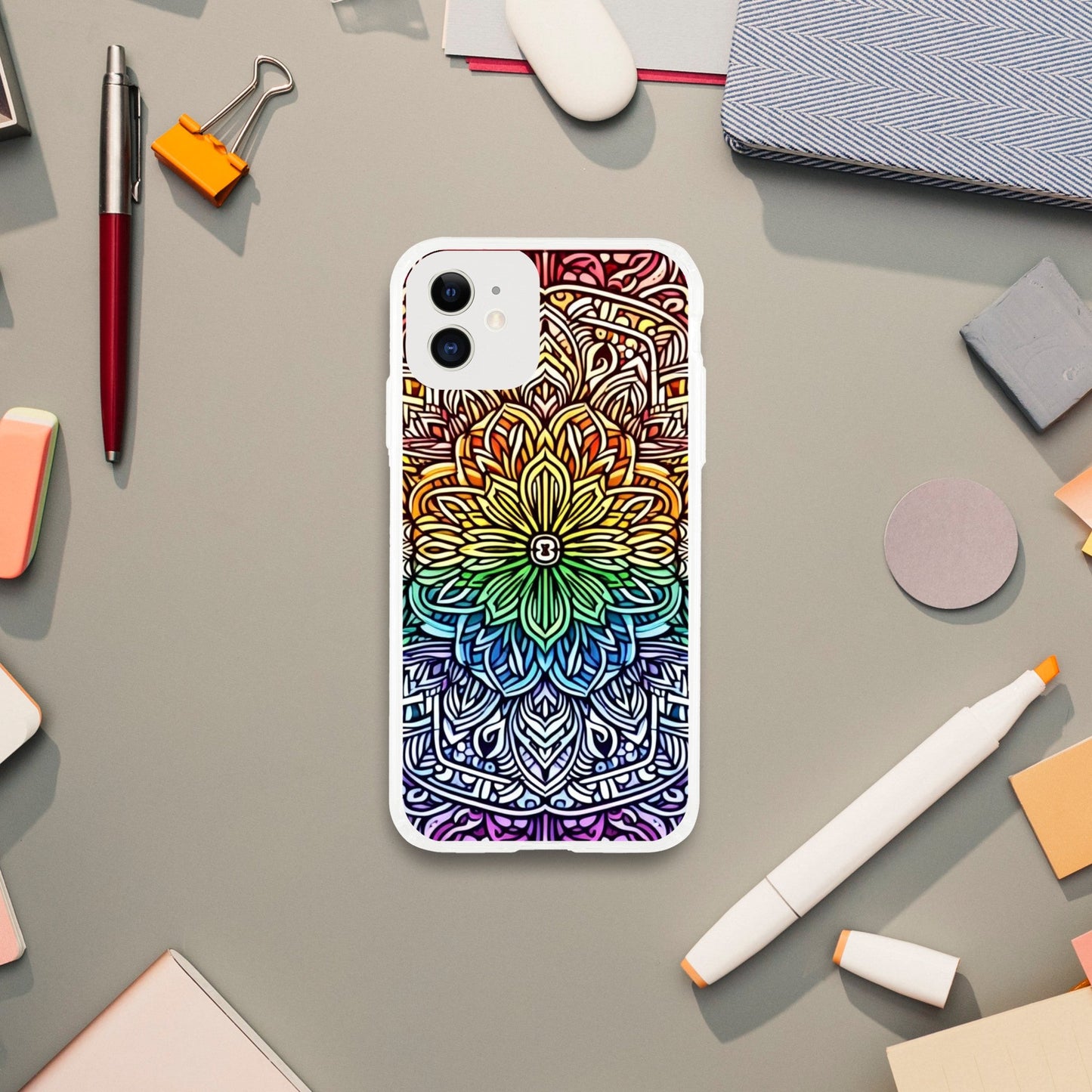 Mobile Phone Case - Stained Glass Pride Shield - IPhone Case - Samsung Case - Clear - Flexi - Bio - Slim - Tough - LGBTQIA+ Mobile Phone Cases