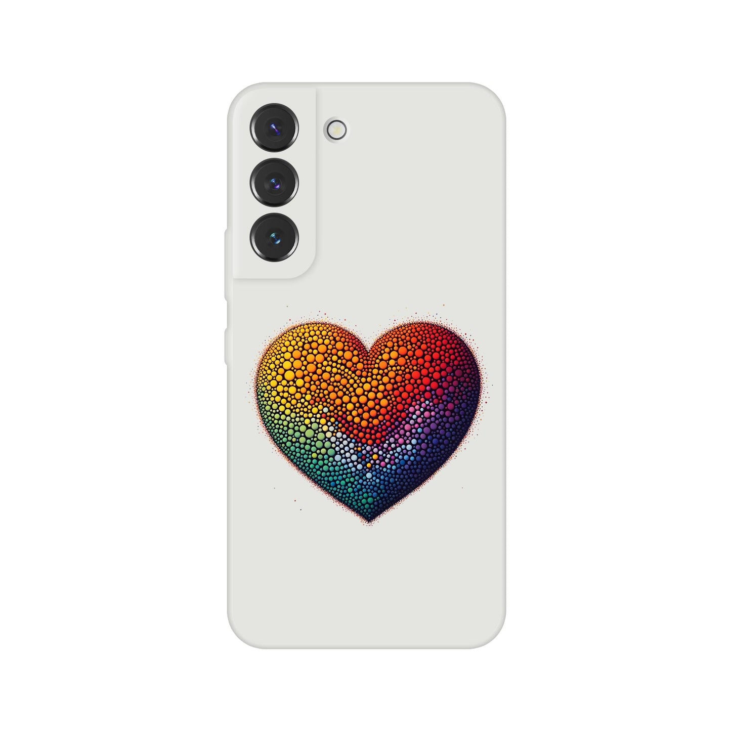 Mobile Phone Case - Heart Drops - IPhone Case - Samsung Case - Clear - Flexi - Bio - LGBTQIA+ Mobile Phone Cases