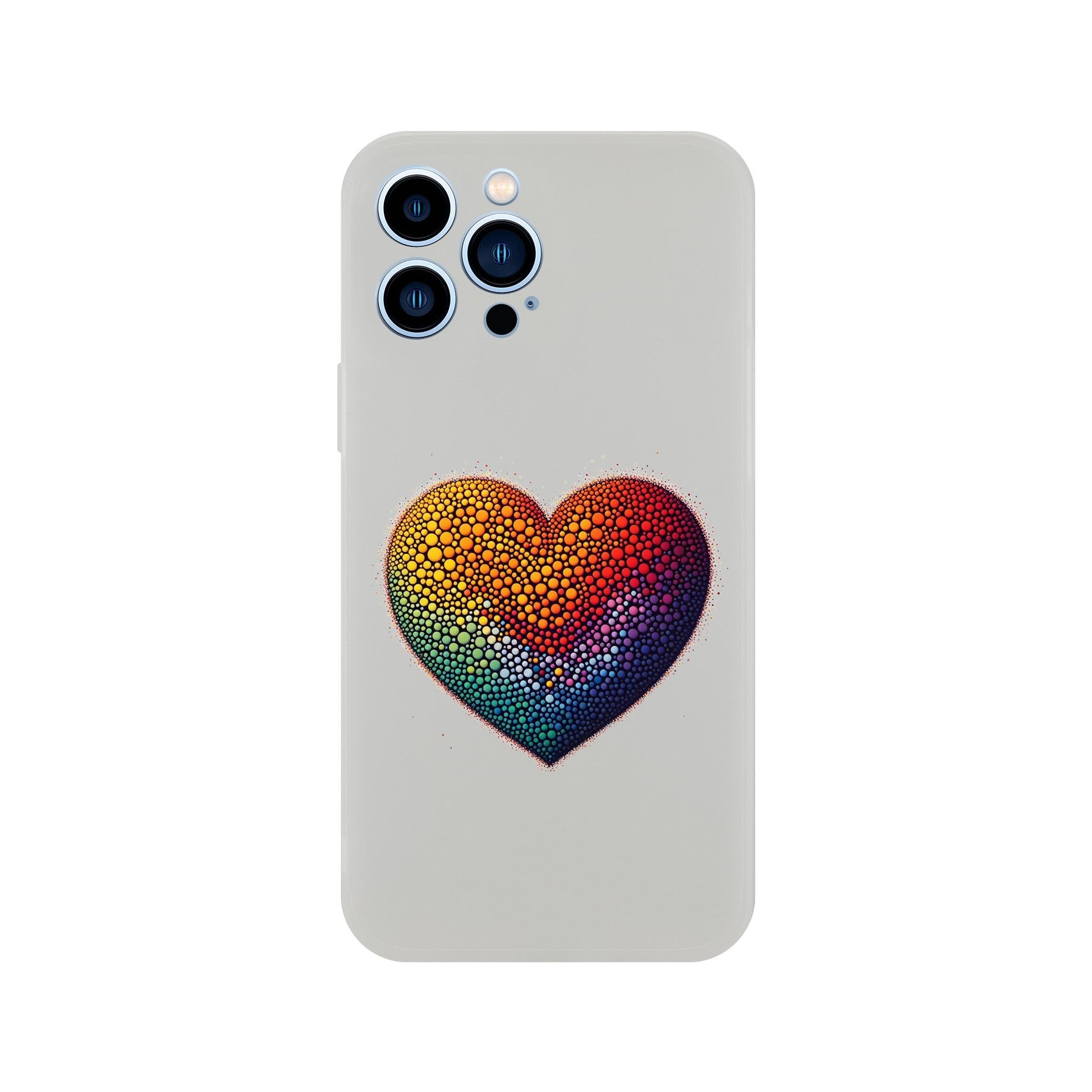 Mobile Phone Case - Heart Drops - IPhone Case - Samsung Case - Clear - Flexi - Bio - LGBTQIA+ Mobile Phone Cases