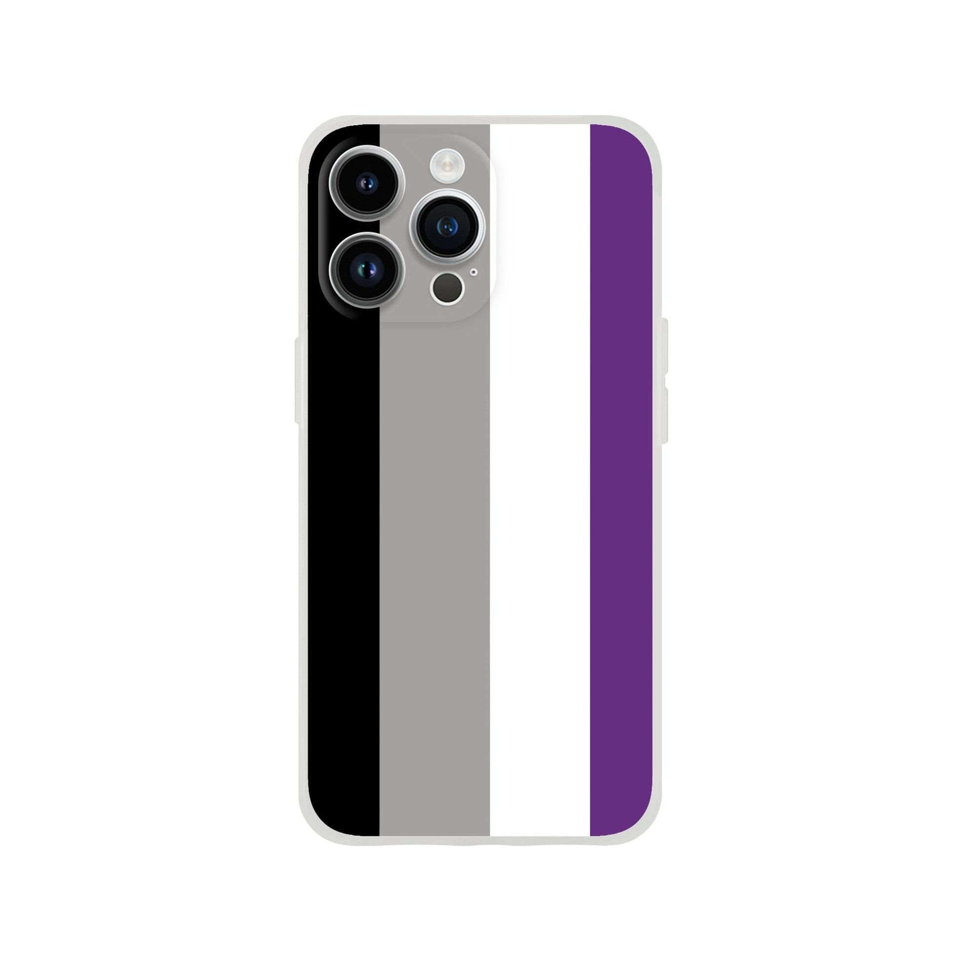 Mobile Phone Case - Asexual Pride Flag Flexi Phone Case - LGBTQIA+ Queer