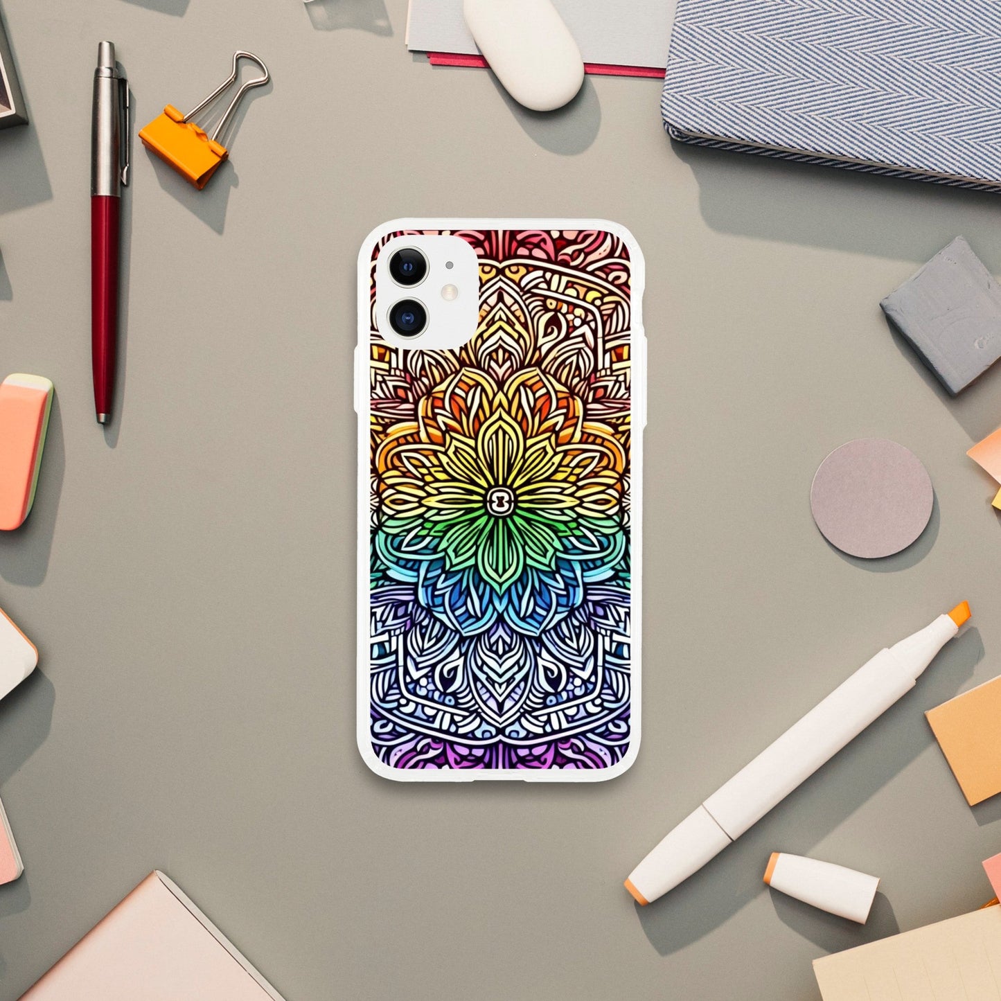 Mobile Phone Case - Stained Glass Pride Shield - IPhone Case - Samsung Case - Clear - Flexi - Bio - Slim - Tough - LGBTQIA+ Mobile Phone Cases