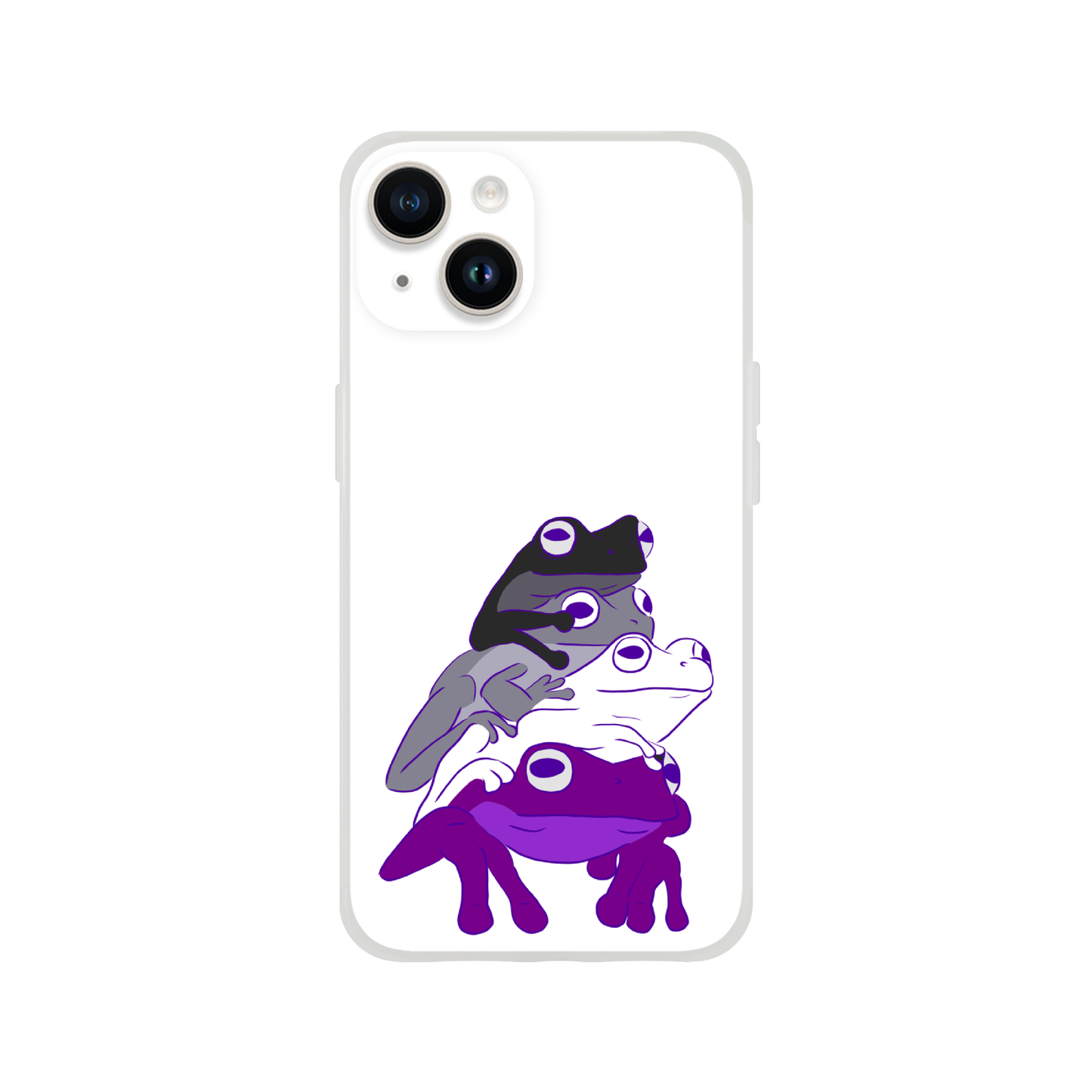 Mobile Phone Case - Asexual Frog Stack Flexi Phone Case