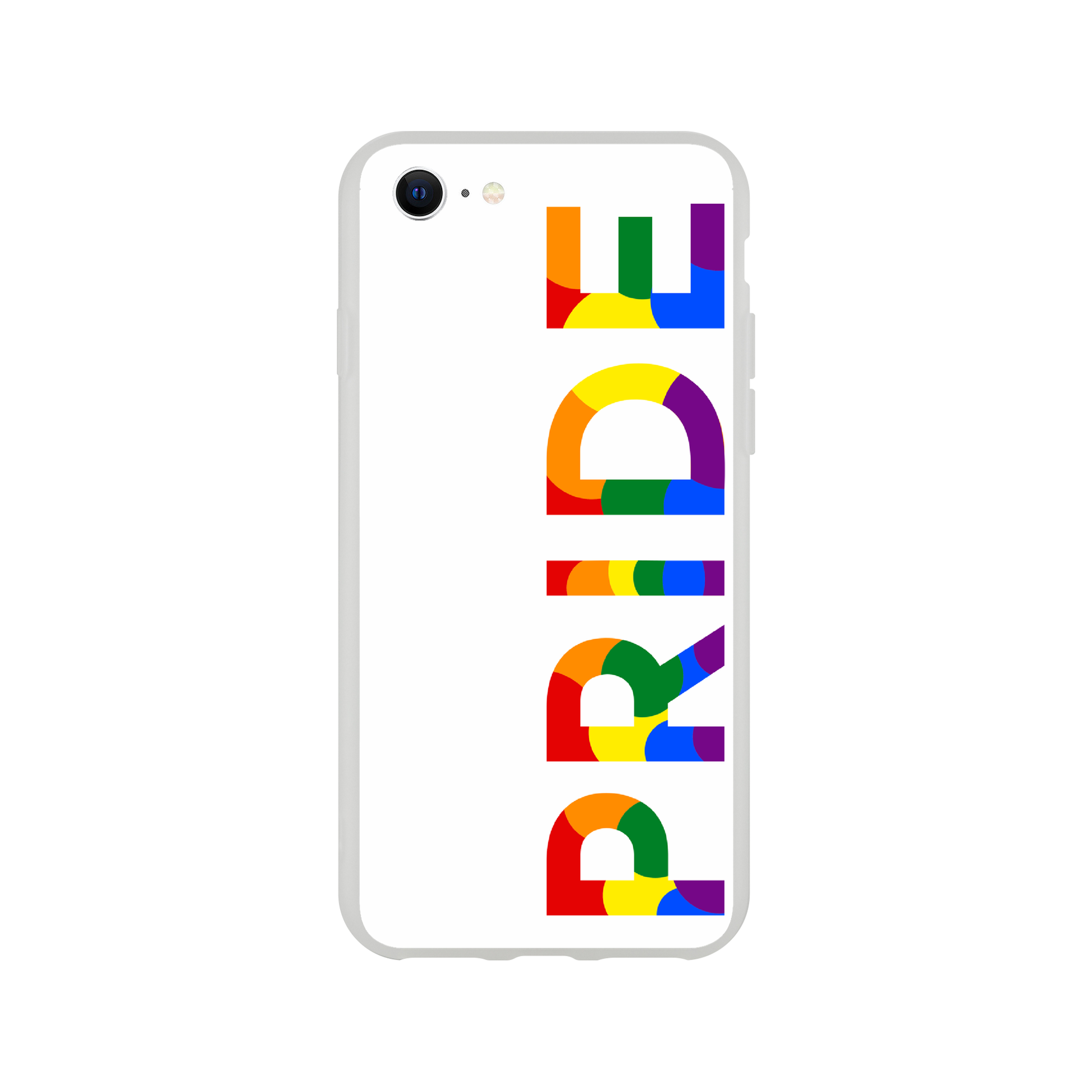 Mobile Phone Cases - Pride Side White Flexi Phone Case