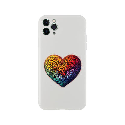 Mobile Phone Case - Heart Drops - IPhone Case - Samsung Case - Clear - Flexi - Bio - LGBTQIA+ Mobile Phone Cases