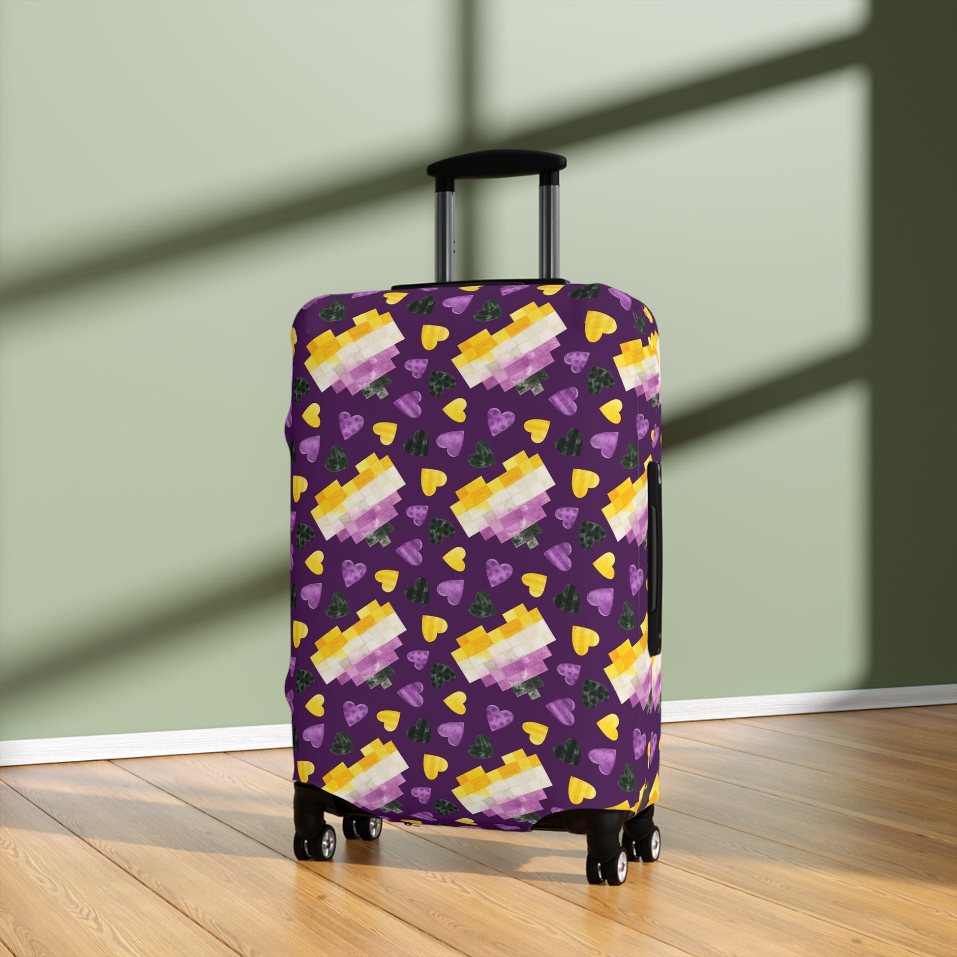 Enby Heart Pride LGBTQIA+ Luggage Cover