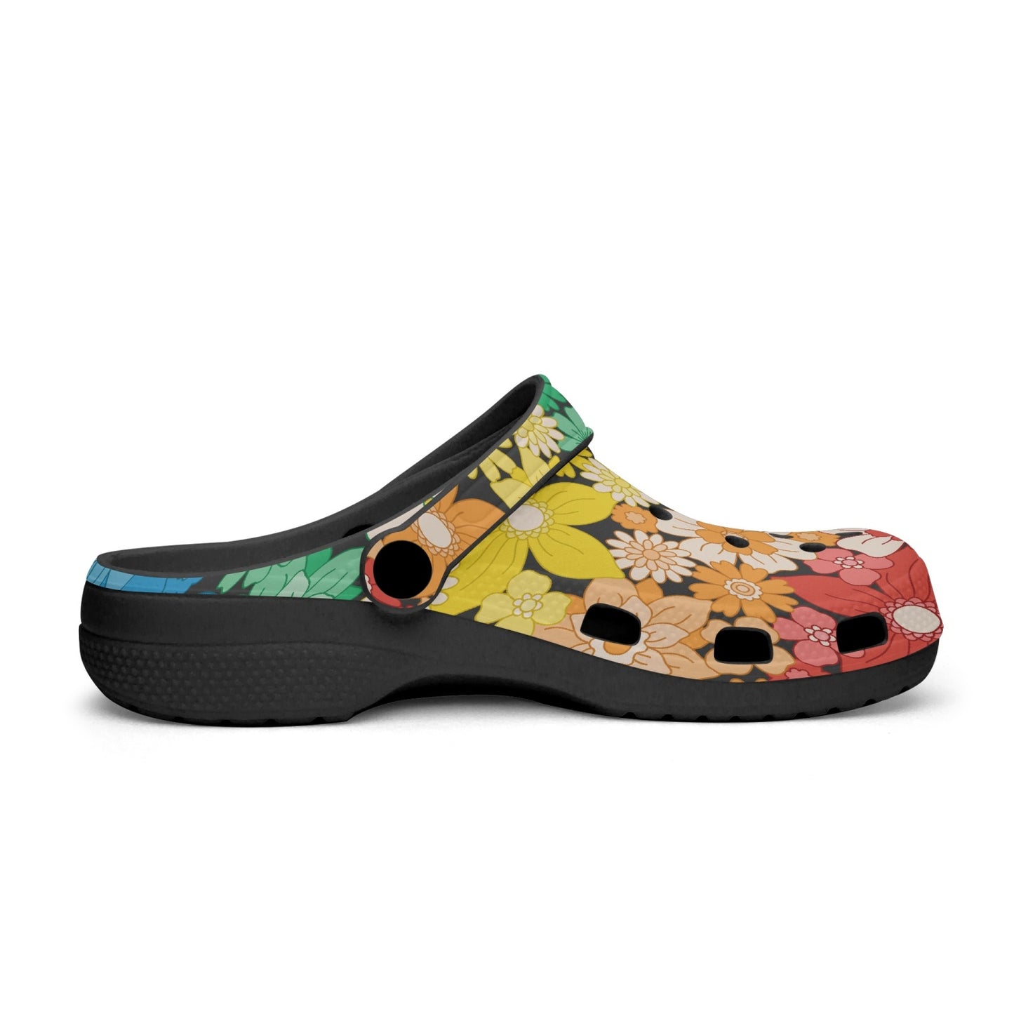 LGBTQIA+ Queer Floral Fantasy Pride Clog Slides