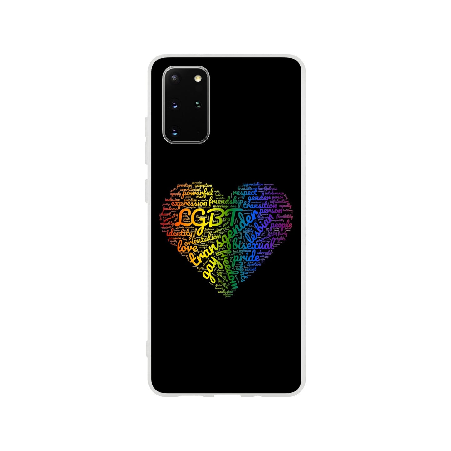 Mobile Phone Case - Bright Heart Pride Flexi Phone Case - LGBTQIA+ Queer