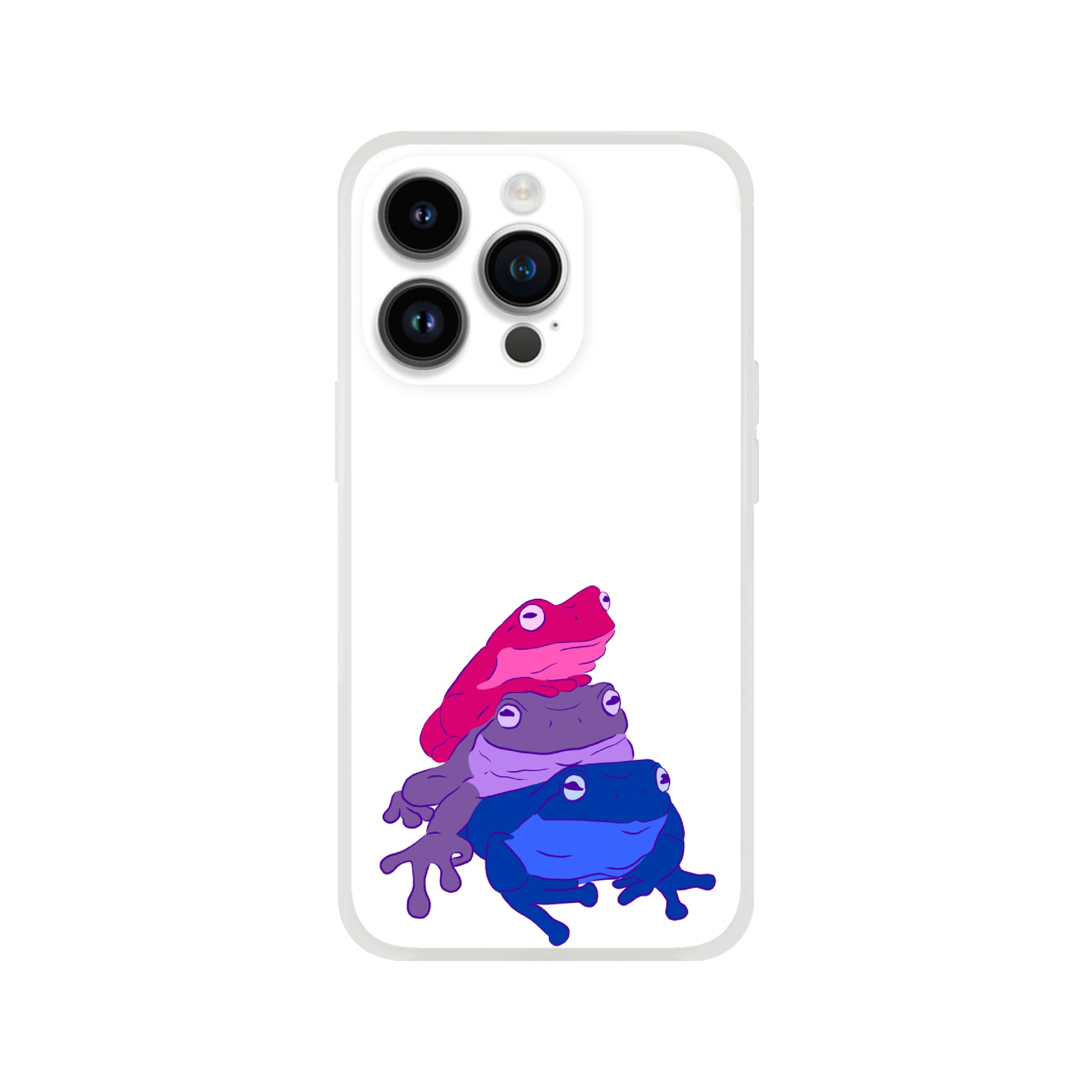 Mobile Phone Case - Bisexual Frog Stack Flexi Phone Case