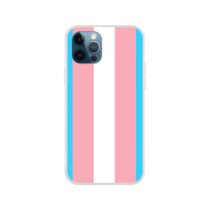 Mobile Phone Case - Trans Pride Flag Flexi Phone Case - LGBTQIA+ Queer