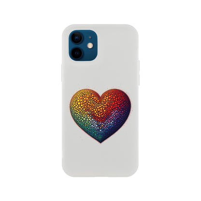 Mobile Phone Case - Heart Drops - IPhone Case - Samsung Case - Clear - Flexi - Bio - LGBTQIA+ Mobile Phone Cases