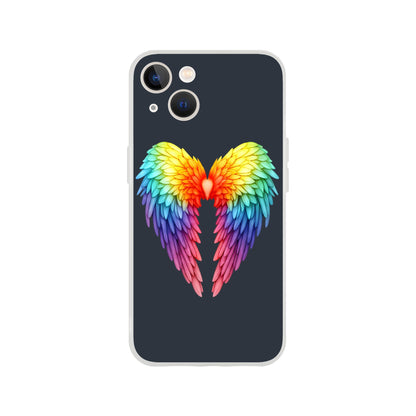 Mobile Phone Case - Get Your Rainbow Pride Wings Flexi Phone Case - LGBTQIA+ Queer