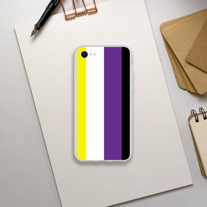 Mobile Phone Case - Non-Binary Flag Flexi Phone Case - LGBTQIA+ Queer