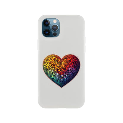 Mobile Phone Case - Heart Drops - IPhone Case - Samsung Case - Clear - Flexi - Bio - LGBTQIA+ Mobile Phone Cases