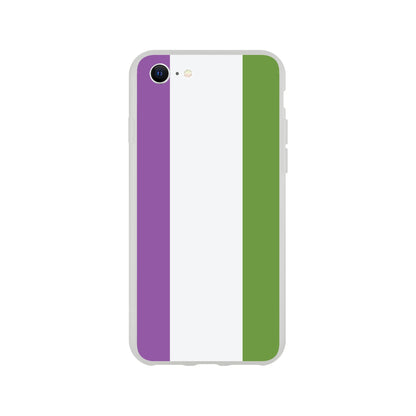 Mobile Phone Case - Genderqueer Pride Flag Flexi Phone Case - LGBTQIA+ Queer