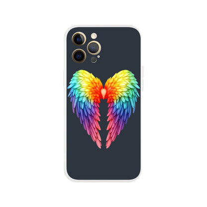 Mobile Phone Case - Get Your Rainbow Pride Wings Flexi Phone Case - LGBTQIA+ Queer