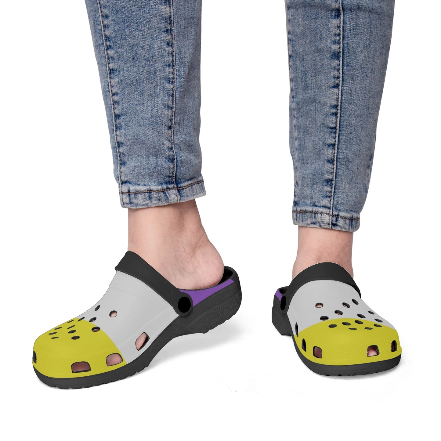 LGBTQIA+ Queer Enby Pride Clog Slides