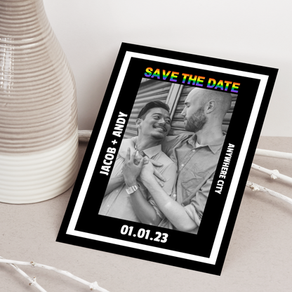 LGBTQIA+ Queer Friends to Lovers - Save the Date Cards