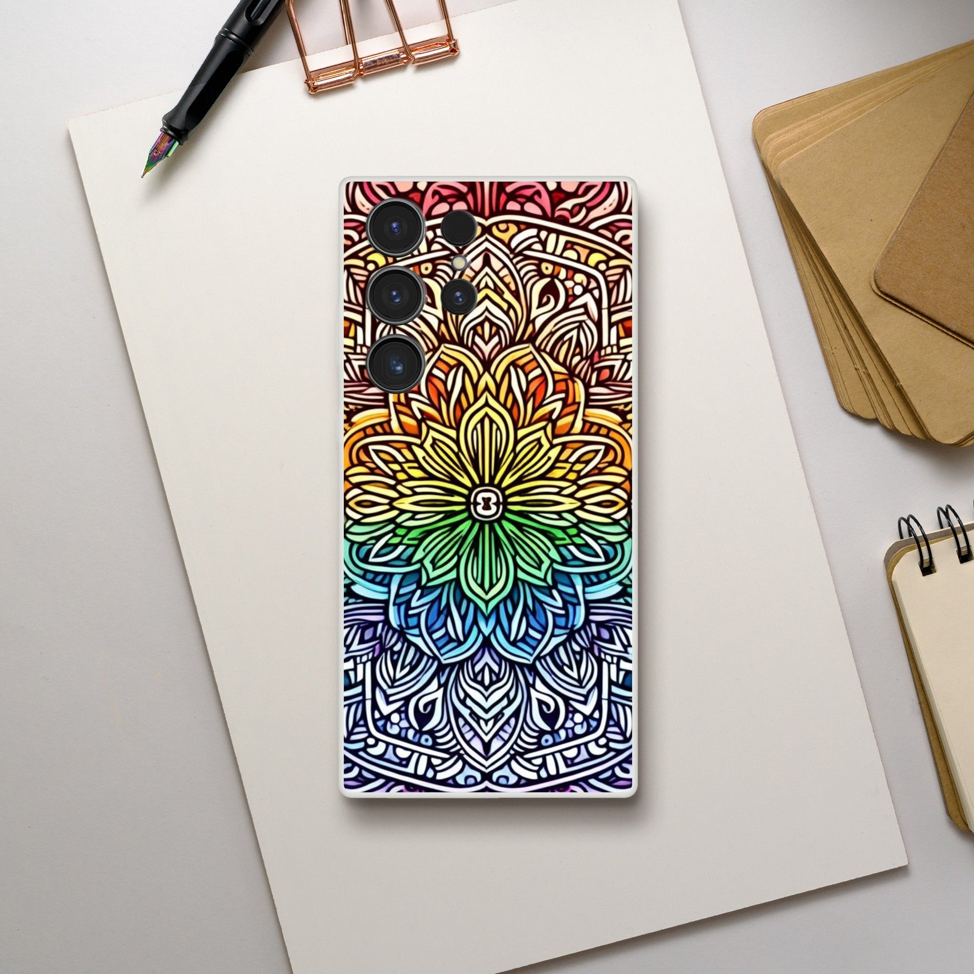 Mobile Phone Case - Stained Glass Pride Shield - IPhone Case - Samsung Case - Clear - Flexi - Bio - Slim - Tough - LGBTQIA+ Mobile Phone Cases