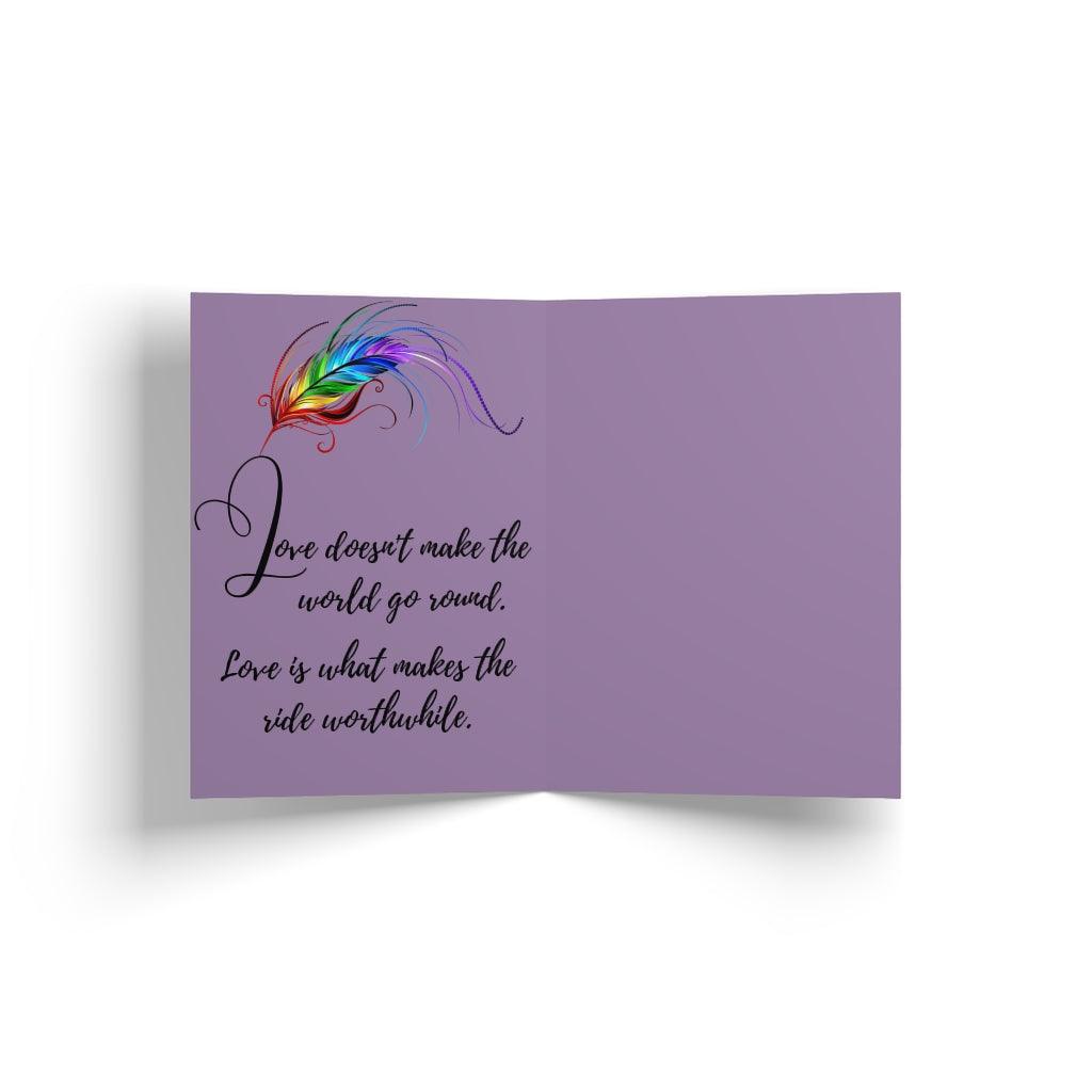 Greeting Card - Feather Anniversary Card